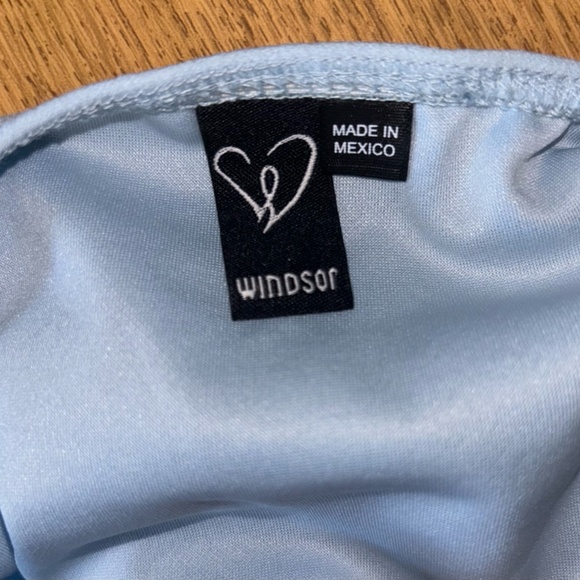 Windsor Light Blue Sleeveless High Slit Formal Dress - Picture 5 of 6